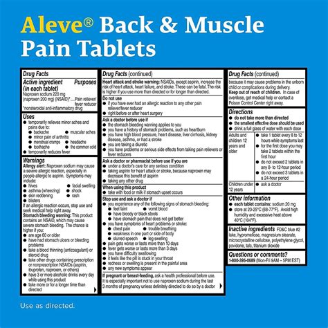 Aleve Back & Muscle Pain Relief Tablets - 250 Count