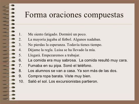 Las Oraciones Compuestas