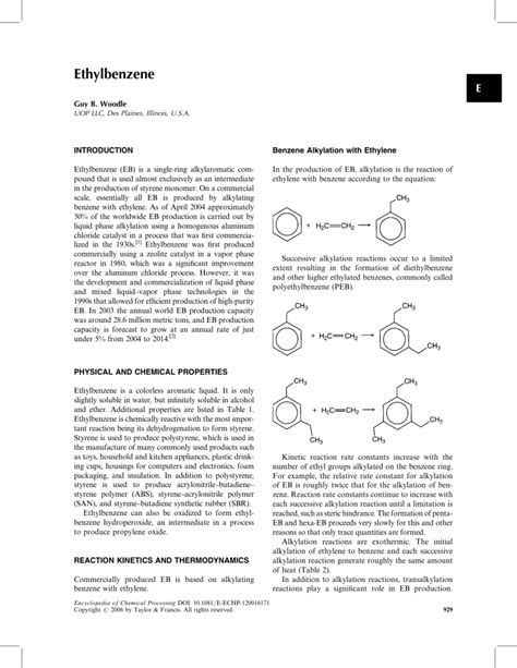 Ethylbenzene Uses