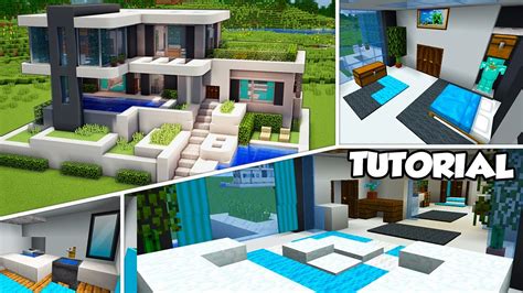 Minecraft: Large Modern House #27 Interior Tutorial (Easy) | Sadoun.com