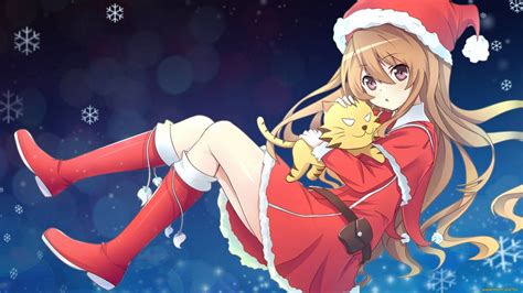 วอลเปเปอร์ : สาวอะนิเมะ, คริสต์มาส, christmas clothes, Toradora, Aisaka ...