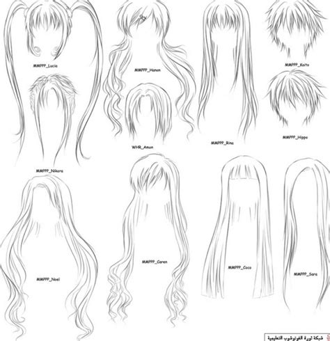 How to draw anime hair for girls