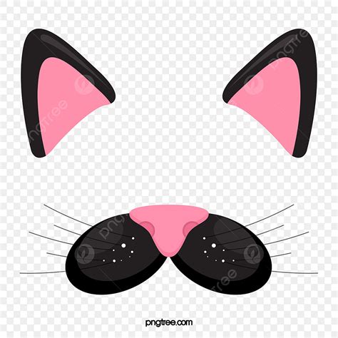 Cat Ear PNG Picture, Cartoon Cat Ears, Cat, Cartoon, Pink PNG Image For ...