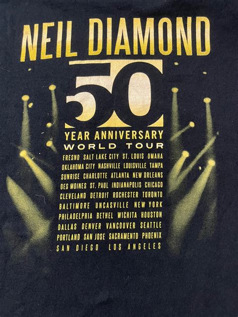 Neil Diamond 50th Anniversary Concert Tour T Shirt 20… - Gem