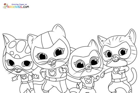 SuperKitties Coloring Pages