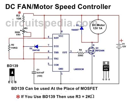 12v DC FAN Motor Speed Controller Circuit diagram, DC Fan speed Control ...