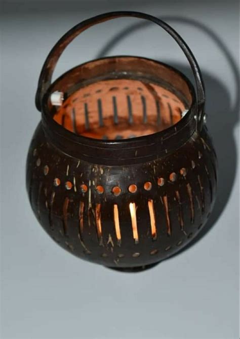 Brown,Black Brass Coconut Shell Candle Holder, For Home at Rs 50/piece ...