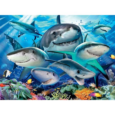 Ravensburger Smiling Sharks Puzzle 300pc Puzzle - AnimalKingdoms.co.nz ...