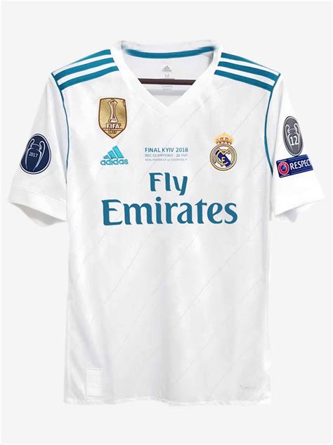 Real Madrid Home 2017 2018 Season Retro Jersey.