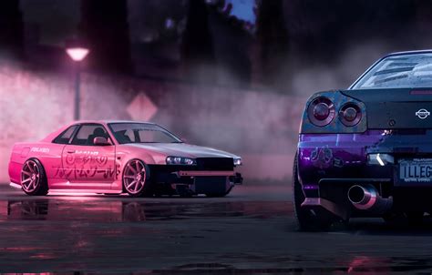 Wallpaper Pink, Nissan, Drift, Car, Purple, Skyline, R34 images for ...