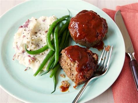 Meatloaf Muffins with Barbecue Sauce Recipe | Rachael Ray | Food Network