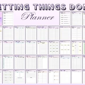 Getting Things Done Planner GTD Daily Tasks Manager Productivity ...