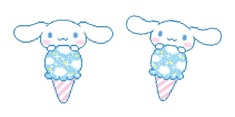 Sanrio Cinnamoroll & Ice Cream Pixel Animated Cursor - Sweezy