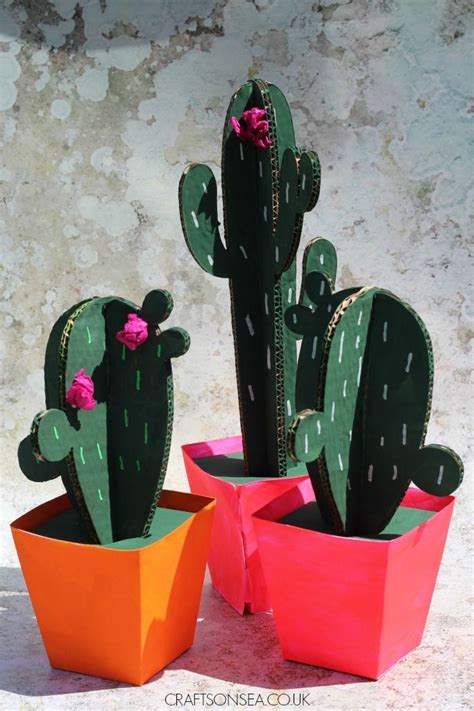 DIY Cardboard Cactus + Easy Cardboard Letters | Cardboard crafts diy ...