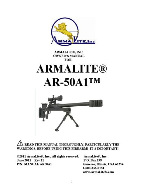 (PDF) ArmaLite AR-50 Sniper Rifle Manual - DOKUMEN.TIPS