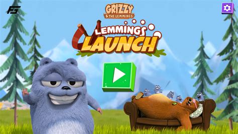 🕹️ Play Grizzy Lemmings Launch Game: Free Online HTML5 Grizzy & the ...