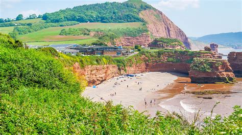 Ladram Bay Beach is clean and safe with endless rock pools.