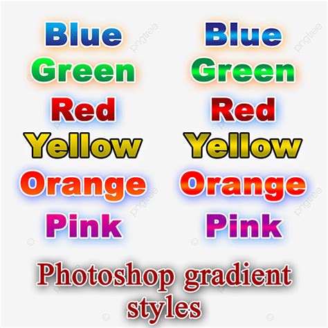 Photoshop Style White Transparent, Photoshop Gradient Text Styles, Text ...