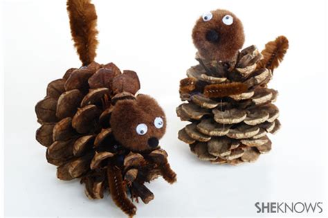 Make your own Surly pine cone squirrel craft