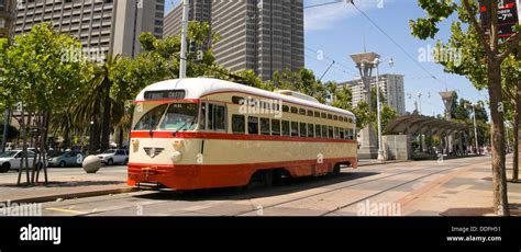 Trolley in San Francisco Street Stock Photo - Alamy