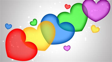 Colorful Hearts Wallpaper