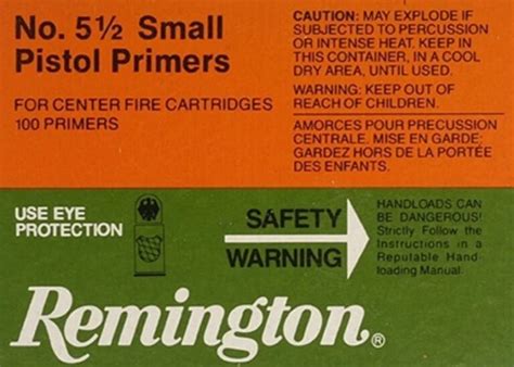 Remington 5.5 Primers For 9MM | remington pistol primers chart