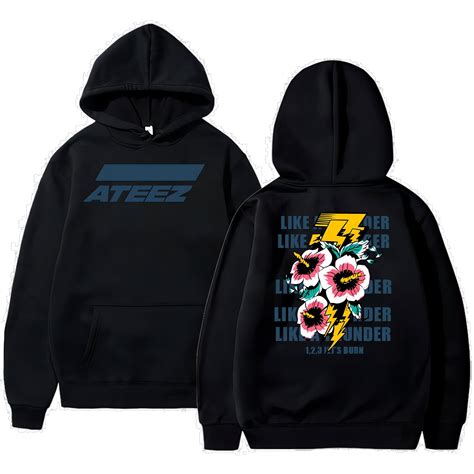 Ateez thunder merch Hoodie Sweatshirt Kpop World Tour The Fellowship ...