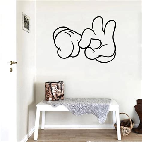 STIZZY Wall Decal Funny Cartoon Hand Vinyl Sticker For Bbay Nursery ...