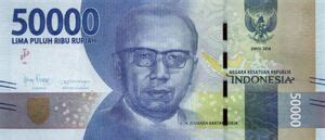 Banknote: 50,000 Rupiah (Indonesia(2016-2021 "National Heroes" Issue ...