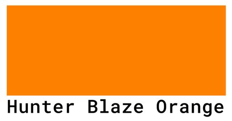 Hunter Blaze Orange Color Codes - The Hex, RGB and CMYK Values That You ...