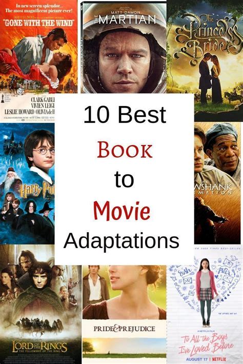 10 Best Book to Movie Adaptations - Never Enough Novels | Movie ...