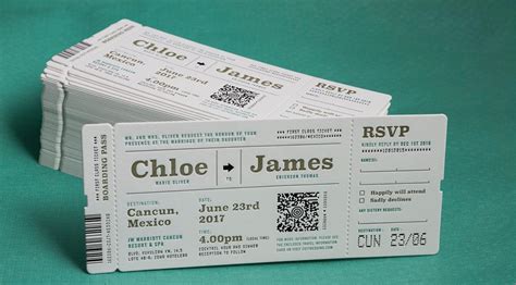 Plane Ticket Invitation Template