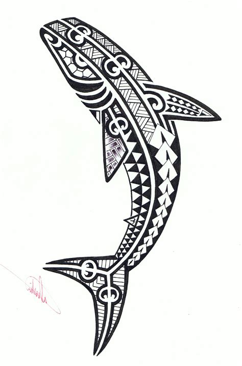 Tribal Shark Drawing at GetDrawings | Free download