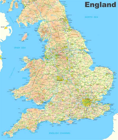 Map of England and Wales - Ontheworldmap.com