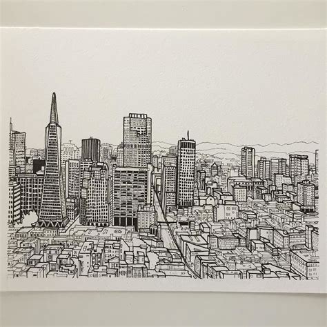 Simple Cityscape Drawing at GetDrawings | Free download