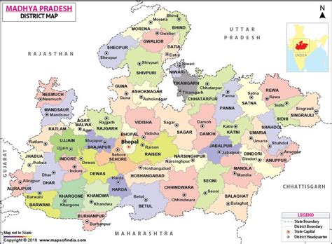 Road Map Of Madhya Pradesh