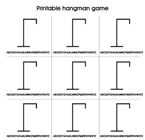 Printable Hangman Game