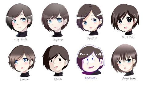 Style Challenge - 8 Different Anime Styles! by kittyhint on DeviantArt