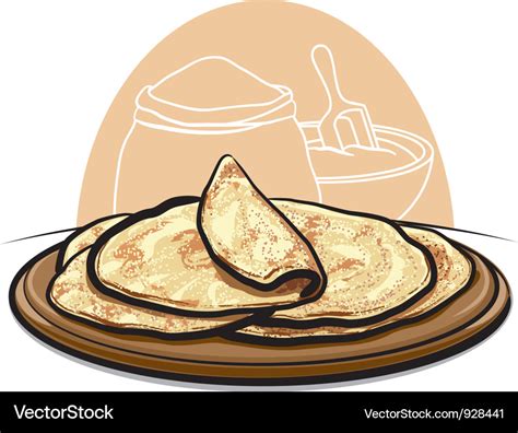 Pita bread Royalty Free Vector Image - VectorStock