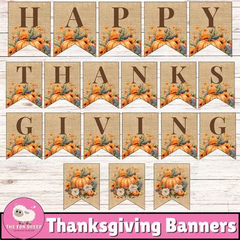 Thanksgiving Banners | Happy Thanksgiving Party DIY Decor - SET OF 2