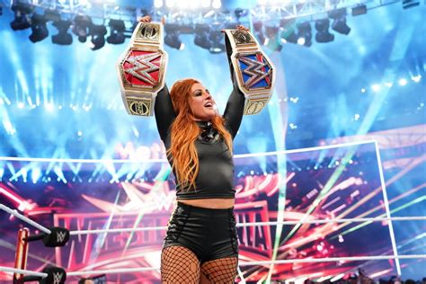 WrestleMania 35: Becky Lynch wins Raw, SmackDown Women's Championships ...