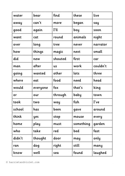 High Frequency Words - Page 1 - Free Teaching Resources - Print Play Learn