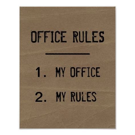 Funny Office Rules Poster | Zazzle | Office rules, Office humor, Office ...