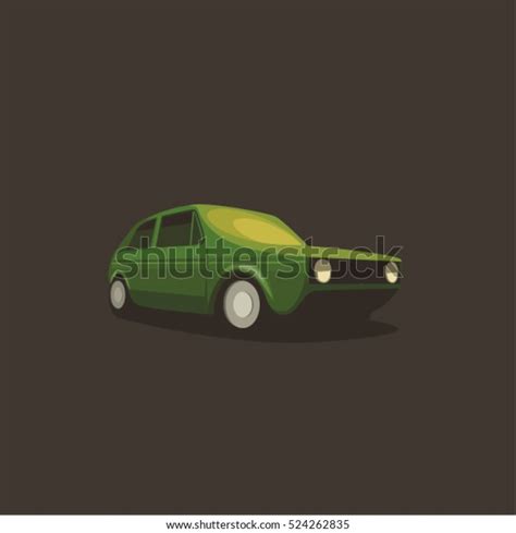 Car Vector Illustration Black Background Stock Vector (Royalty Free ...