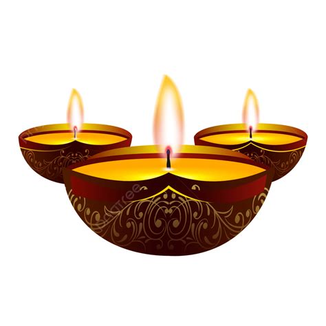 Diwali Diya Vector Hd PNG Images, Diwali Festival Lighting Diya Png ...