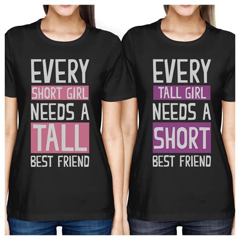 Best Friend Shirts - Short and Tall Best Friends BFF Matching T-shirts ...