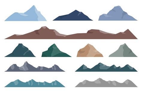 Mountain set vector design illustration isolated on white background ...