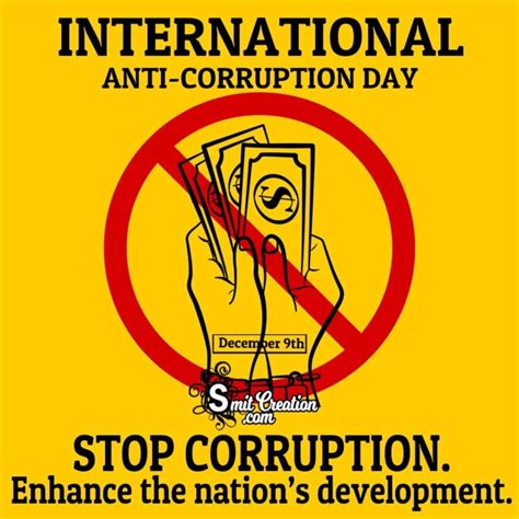 International Anti Corruption Day Slogan - SmitCreation.com