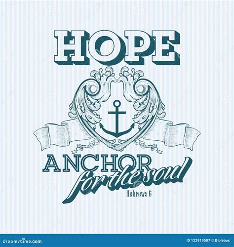 Christian Print. Hope - Anchor for the Soul Stock Vector - Illustration ...