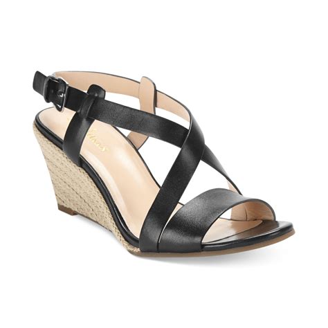 Cole Haan Womens Taylor Wedge Sandals in Black - Lyst